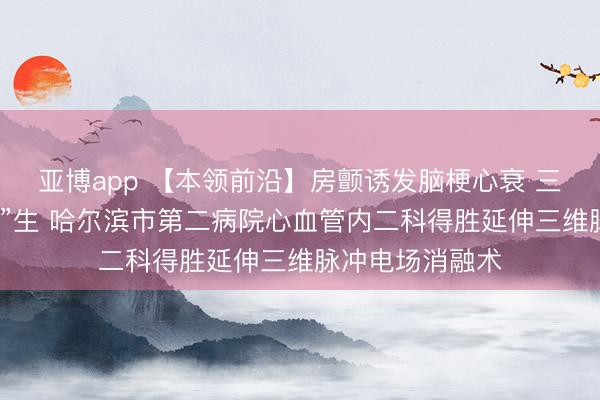 亚博app 【本领前沿】房颤诱发脑梗心衰 三维脉冲重获“心”生 哈尔滨市第二病院心血管内二科得胜延伸三维脉冲电场消融术
